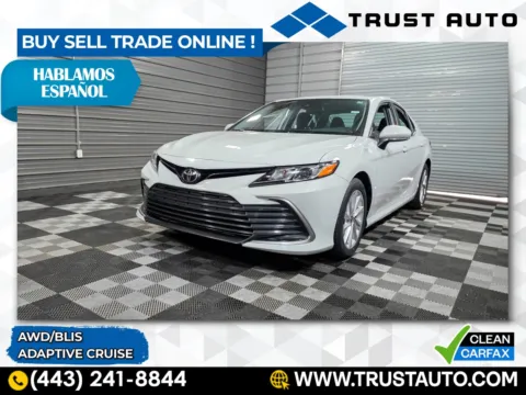 White 2022 Toyota Camry LE AWD 4-Door Sedan for sale in Sykesville, MD