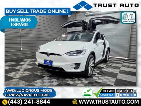White 2019 Tesla Model X AWD Performance 6-Passenger Electric Luxury SUV w/Ludicrous Mode for sale in Sykesville, MD