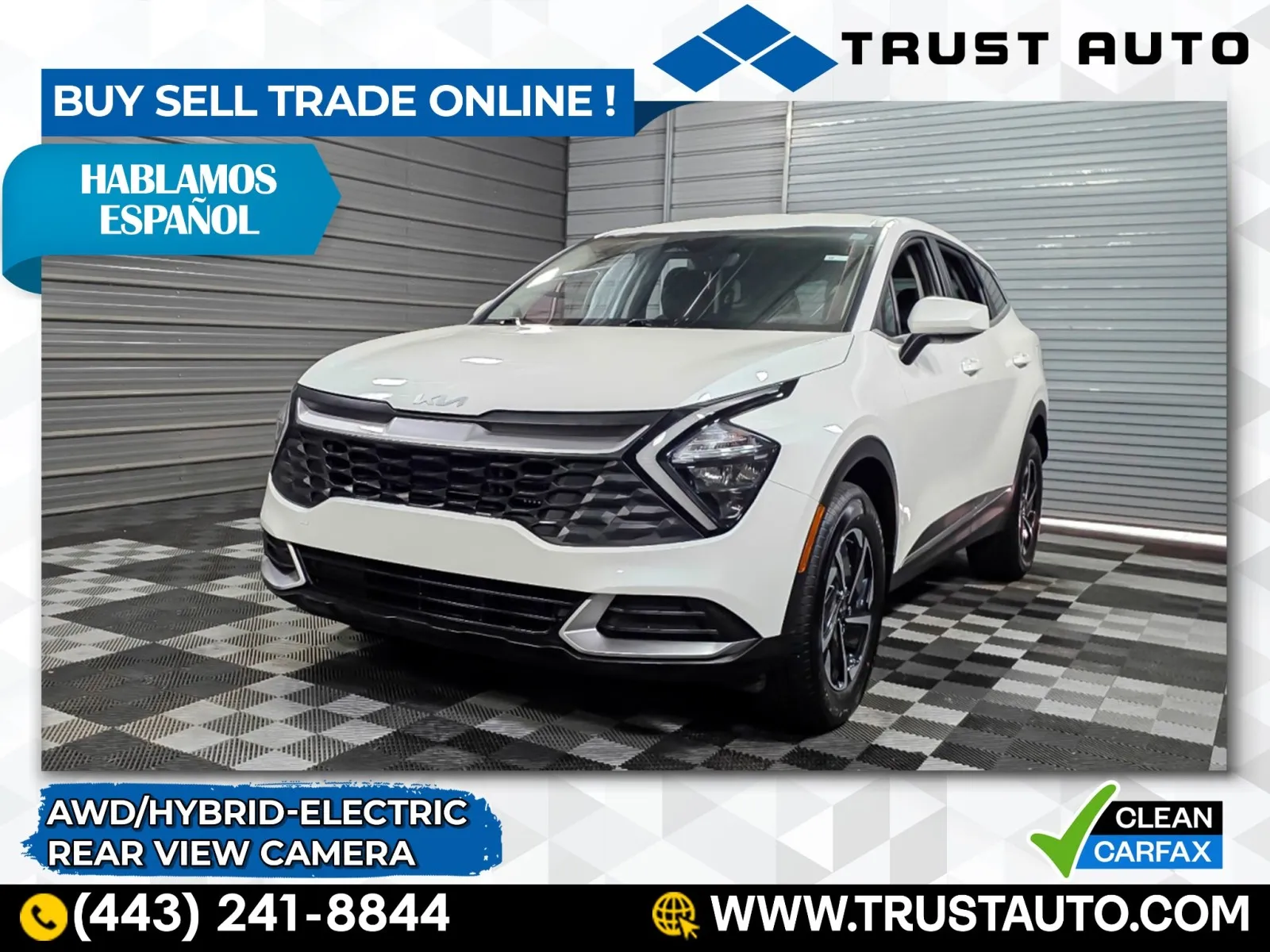 White 2023 Kia Sportage LX AWD Hybrid-Electric SUV for sale in Sykesville, MD