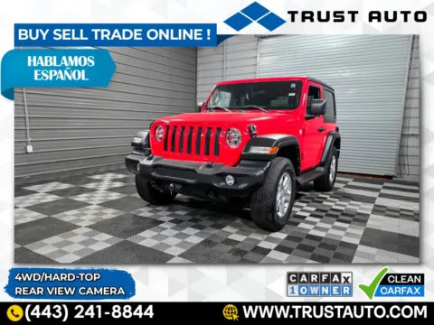 Red 2021 Jeep Wrangler Sport 4WD Hard-Top SUV for sale in Sykesville, MD