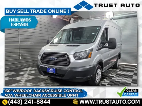 Silver 2015 Ford Transit T-250 Cargo 130''WB Medium Roof Minivan/Van w/ADA Wheelchair Accessible Upfit for sale in Sykesville, MD