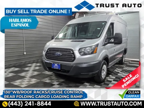 Silver 2015 Ford Transit T-250 Cargo 130''WB Medium Roof Minivan/Van for sale in Sykesville, MD