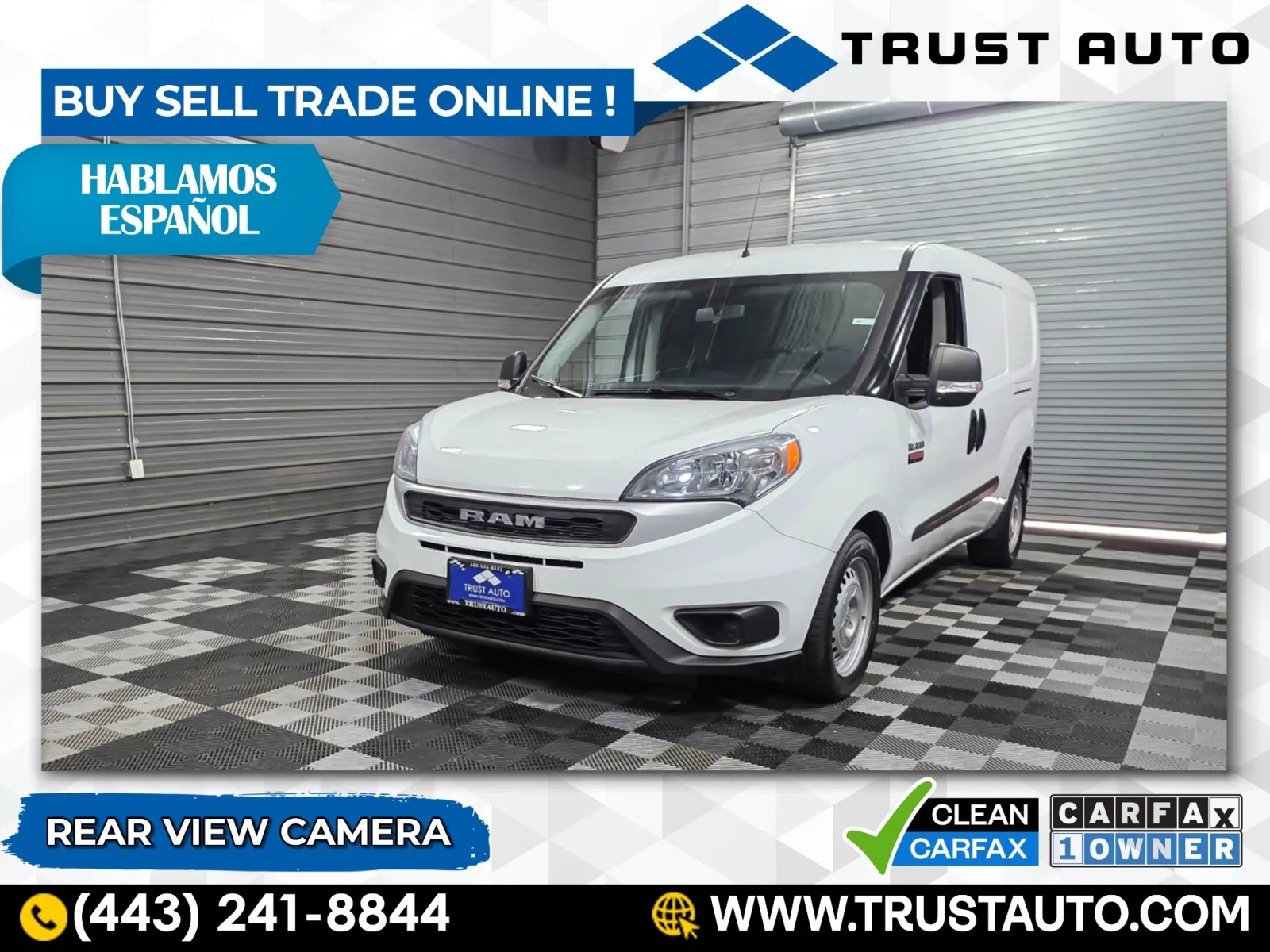White 2022 Ram ProMaster City Cargo Minivan/Van for sale in Sykesville, MD