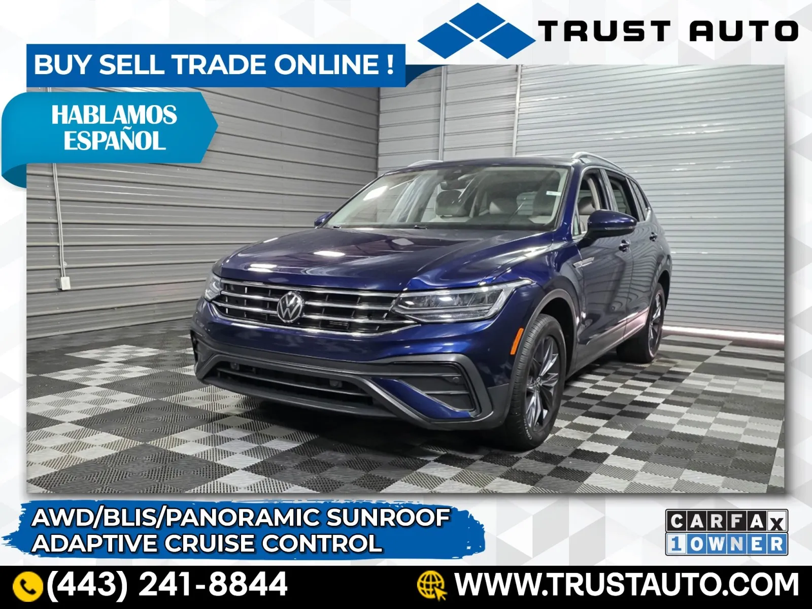 Blue 2023 Volkswagen Tiguan SE 4Motion AWD SUV for sale in Sykesville, MD