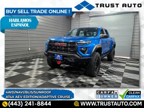 Blue 2024 GMC Canyon AT4X 4WD Crew Cab Pickup Truck w/AEV Edition for sale in Sykesville, MD