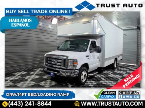 White 2019 Ford E-Series E-350 Cutaway 158''WB Dually 14FT Box Commercial/Utility/Service Truck for sale in Sykesville, MD
