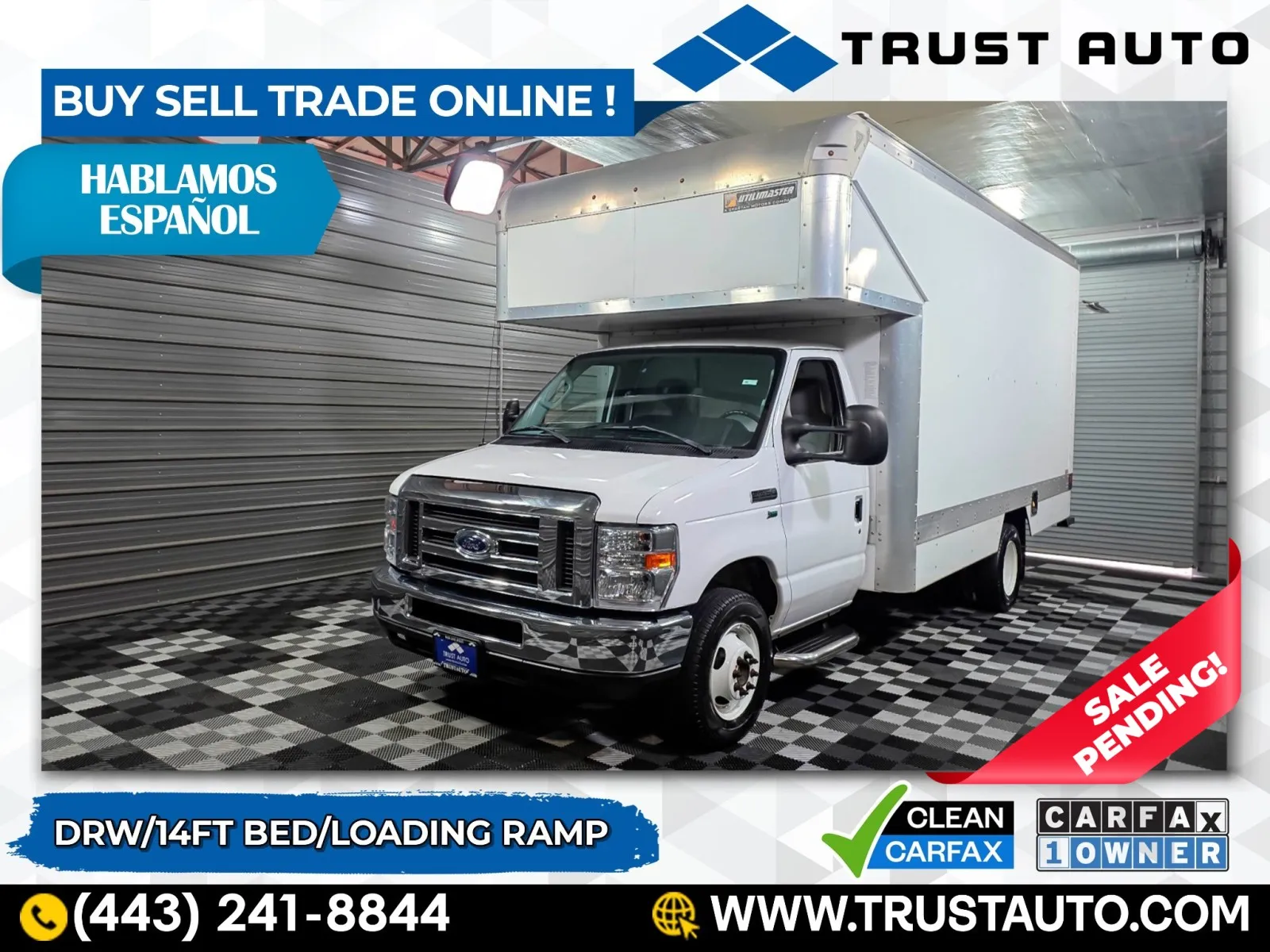 2019 Ford E-Series E-350 Cutaway 158''WB Dually 14FT Box Commercial/Utility/Service Truck for sale in Sykesville, MD