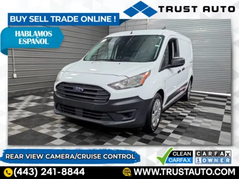 White 2020 Ford Transit Connect XL LWB Minivan/Van w/Rear Symmetrical Doors for sale in Sykesville, MD