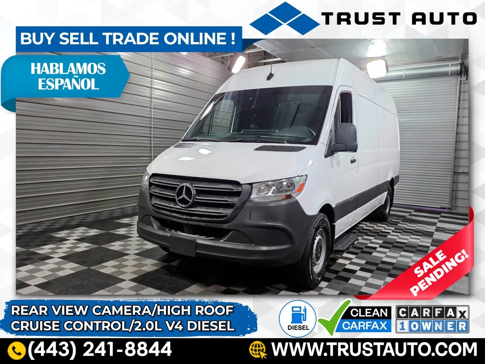 2023 Mercedes-Benz Sprinter 2500 Cargo 170''WB High Roof 2.0L V4 Diesel HO Minivan/Van for sale in Sykesville, MD