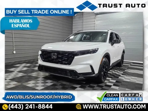 White 2024 Honda CR-V Hybrid Sport-L AWD SUV for sale in Sykesville, MD