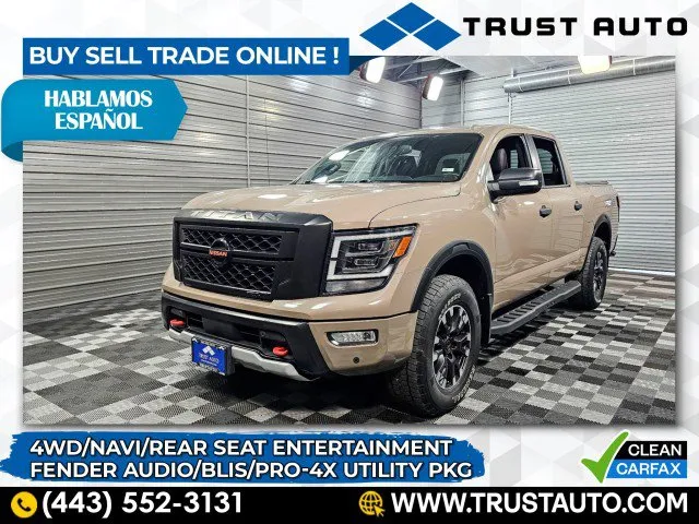 Used 2020 Nissan Titan PRO-4X 4WD Crew Cab Pickup Truck w/Utility