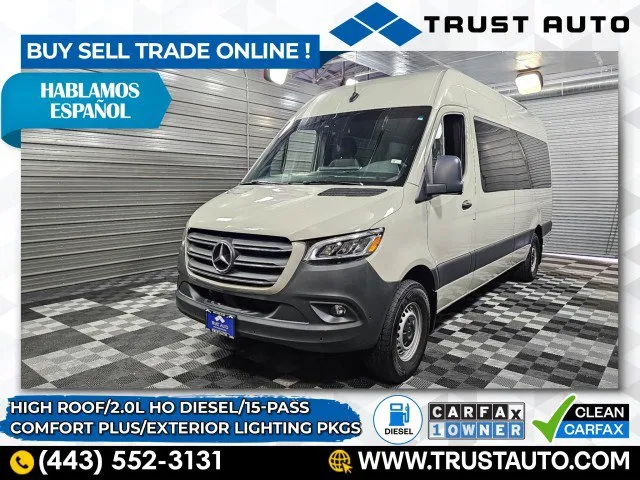 2023 Mercedes-Benz Sprinter 2500 15-Passenger 170''WB High Roof HO Diesel Minivan/Van w/Comfort Plus Pkg for sale in Sykesville, MD