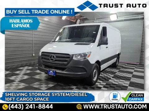 White 2022 Mercedes-Benz Sprinter 2500 Cargo 144''WB Standard Roof Diesel Minivan/Van for sale in Sykesville, MD