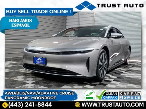 Silver 2023 Lucid Air Grand Touring Electric AWD Luxury Sedan for sale in Sykesville, MD