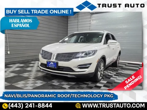 White 2017 Lincoln MKC Reserve SUV w/Technology Pkg for sale in Sykesville, MD