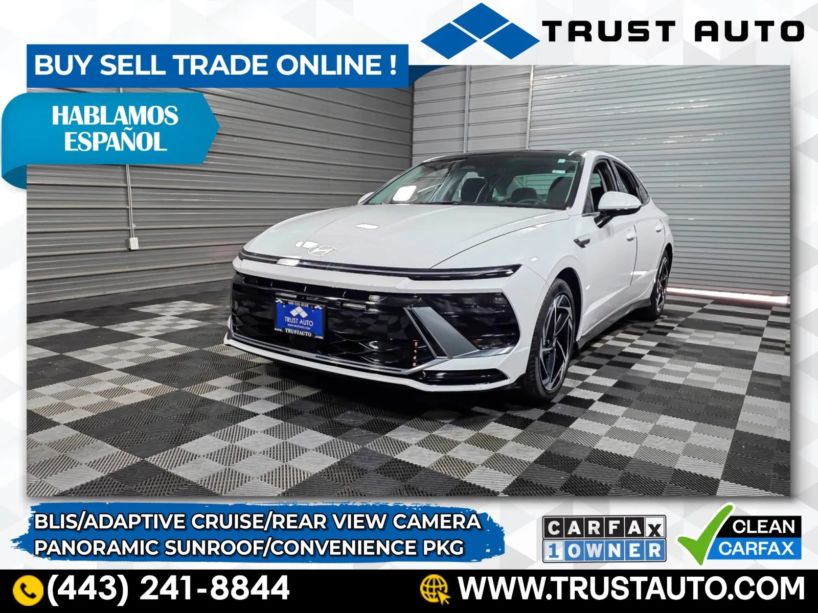 White 2024 Hyundai Sonata SEL 4-Door Sedan w/Convenience Pkg for sale in Sykesville, MD