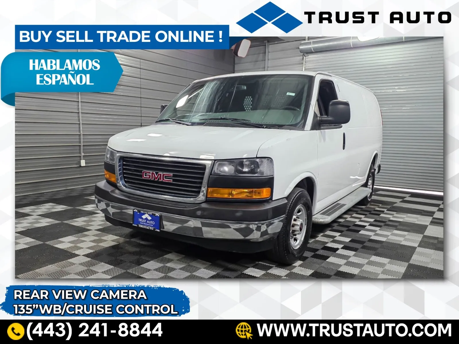 White 2019 GMC Savana 2500 Cargo 135''WB Minivan/Van for sale in Sykesville, MD