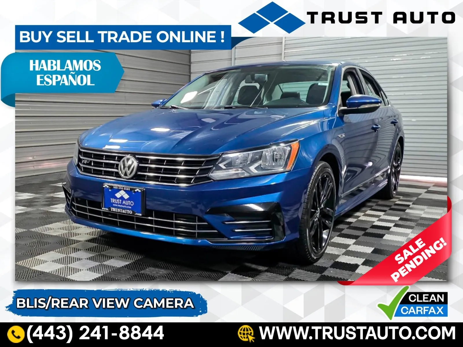 2017 Volkswagen Passat R-Line Sedan w/Comfort Pkg for sale in Sykesville, MD