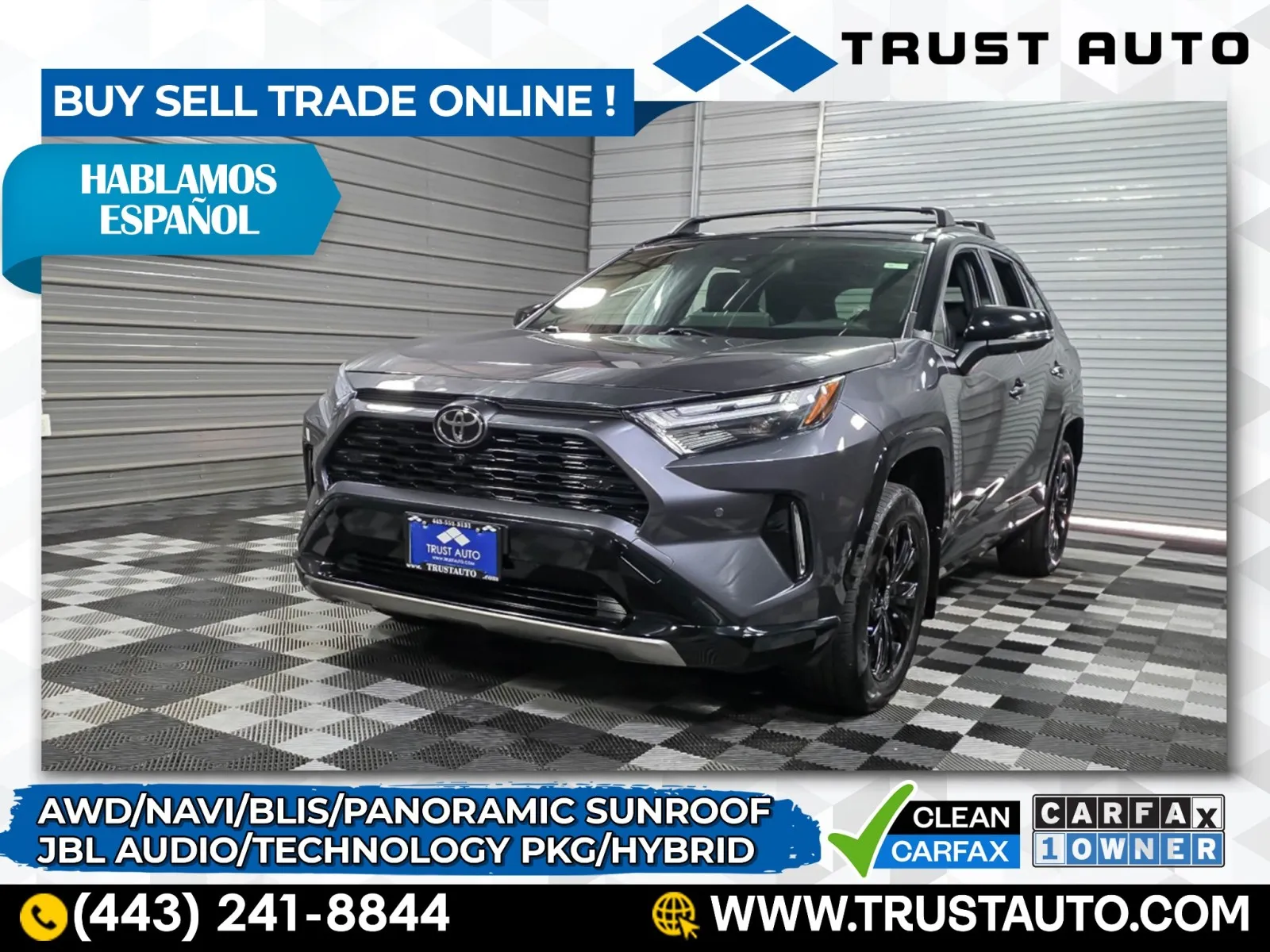 Black 2025 Toyota RAV4 Hybrid XSE AWD SUV w/Technology Pkg for sale in Sykesville, MD