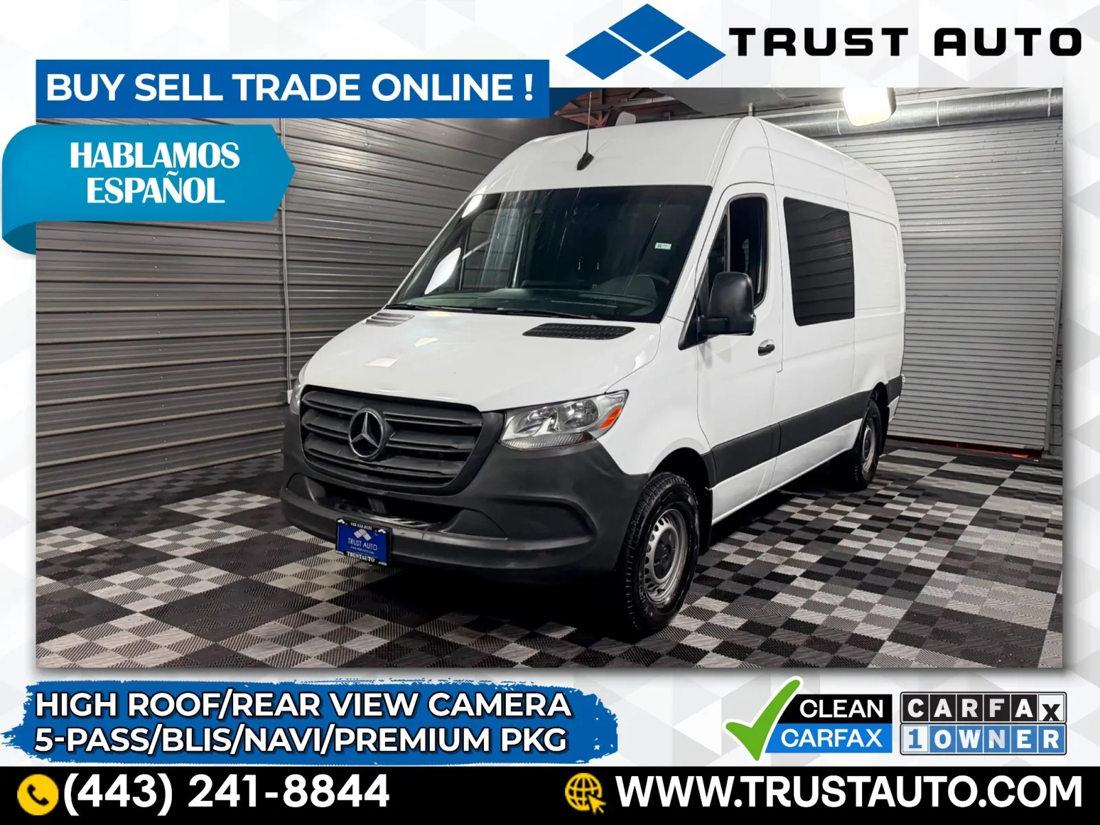 2020 Mercedes-Benz Sprinter 2500 Crew 144''WB High Roof Minivan/Van w/Premium Pkg for sale in Sykesville, MD