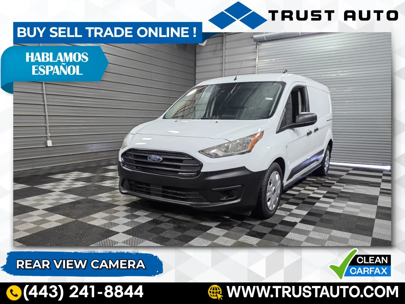 White 2020 Ford Transit Connect Cargo XL 121''LWB Minivan/Van for sale in Sykesville, MD