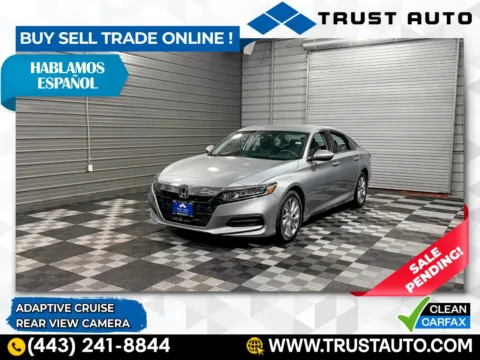 Silver 2018 Honda Accord LX 1.5T 4-Door Sedan for sale in Sykesville, MD