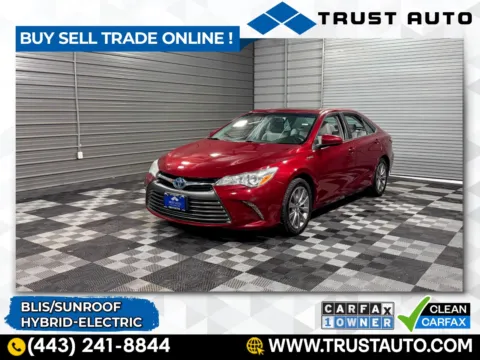 Red 2017 Toyota Camry XLE Hybrid-Electric Sedan for sale in Sykesville, MD