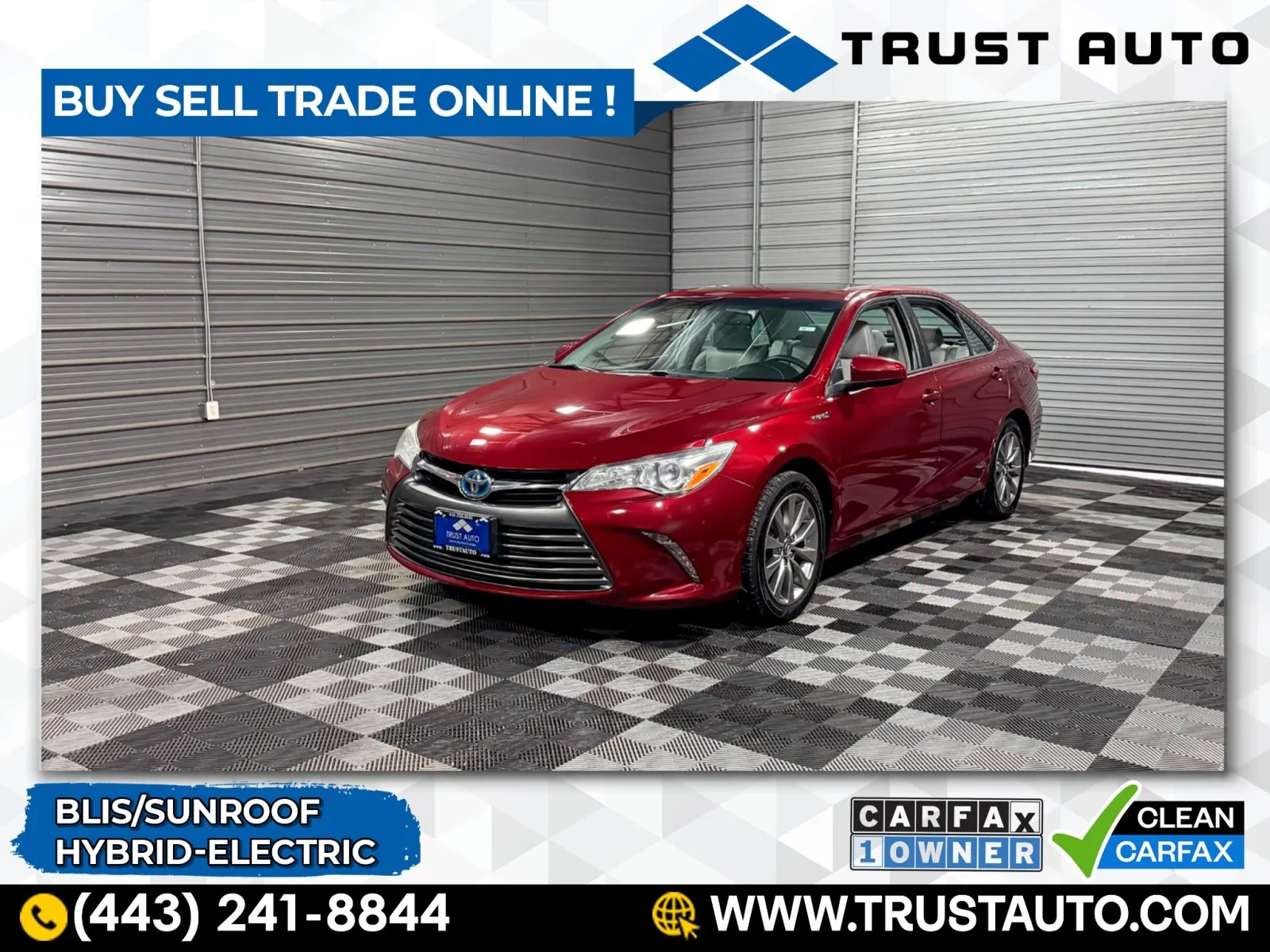 2017 Toyota Camry XLE Hybrid-Electric Sedan for sale in Sykesville, MD