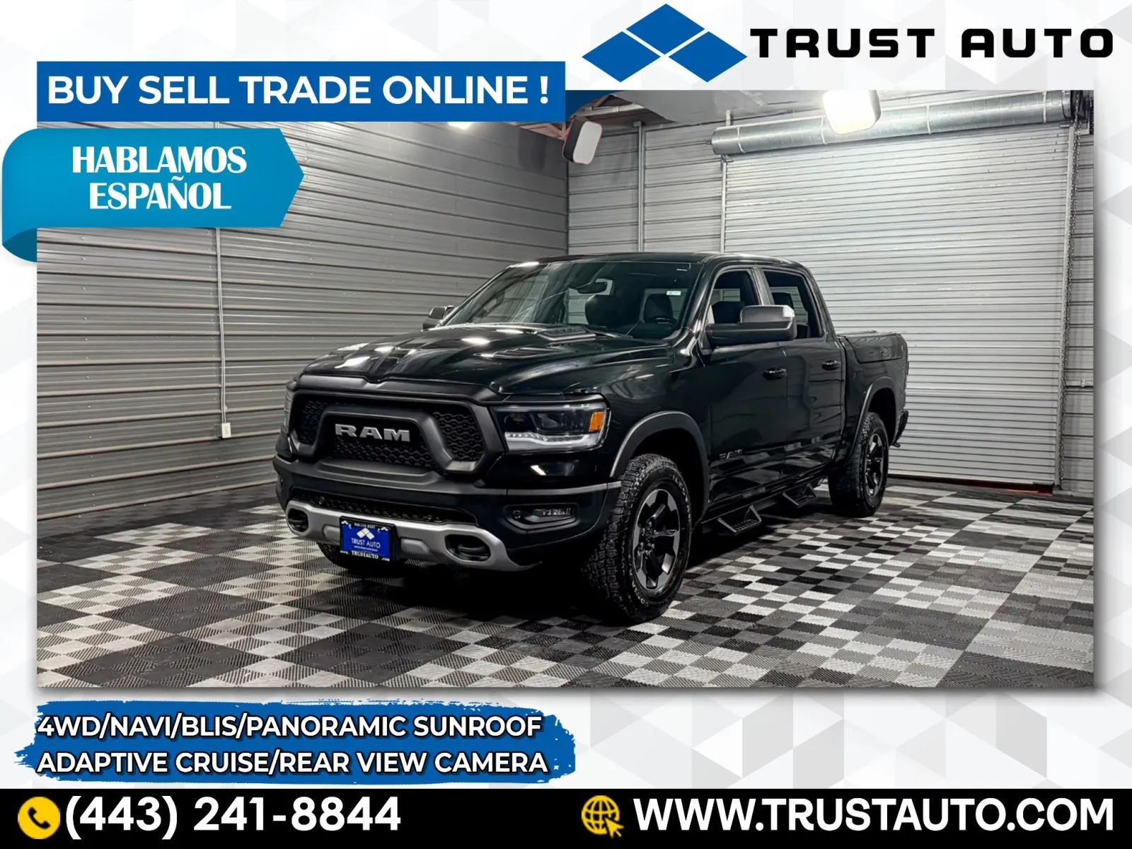 2020 Ram 1500 Rebel 4WD Crew Cab 5.7L V8 HEMI Pickup Truck for sale in Sykesville, MD