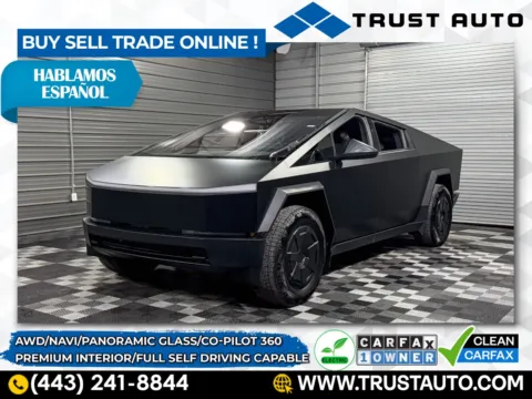 Silver 2025 Tesla Cybertruck AWD Crew Cab Electric Pickup Truck for sale in Sykesville, MD