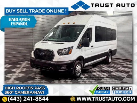 White 2024 Ford Transit T-350 15-Passenger XL 148''WB High Roof Minivan/Van for sale in Sykesville, MD