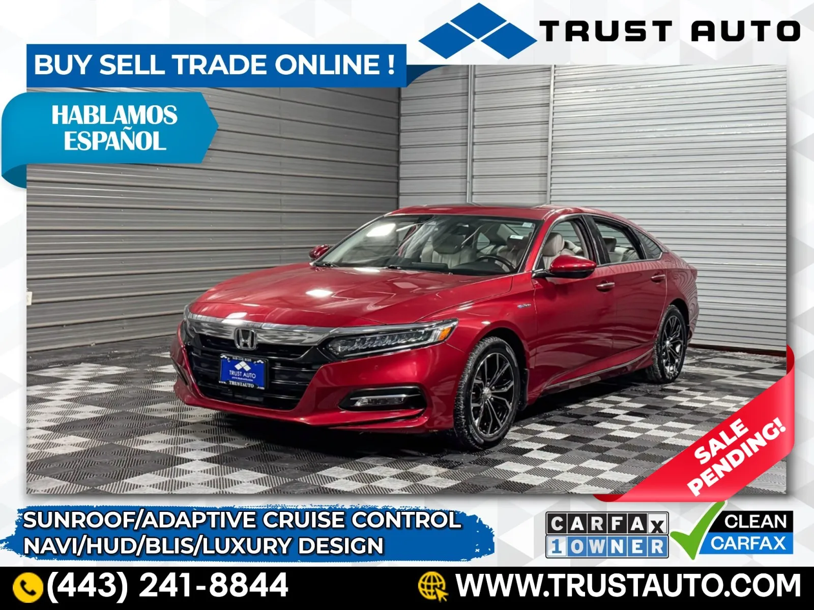 2020 Honda Accord Hybrid Touring Sedan for sale in Sykesville, MD