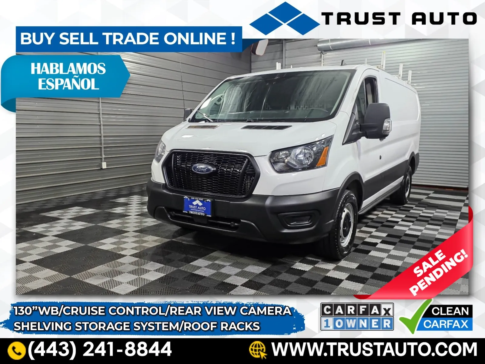 2023 Ford Transit T-250 Cargo 130'' WB Low Roof Minivan/Van w/Shelving Storage System