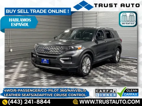 Gray 2020 Ford Explorer Limited 4WD 6-Passenger Luxury SUV for sale in Sykesville, MD
