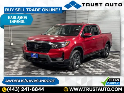 Red 2023 Honda Ridgeline RTL-E AWD Pickup Truck for sale in Sykesville, MD