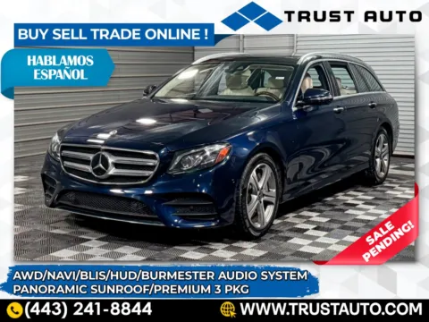 Blue 2018 Mercedes-Benz E-Class E 400 4MATIC AWD Luxury Wagon w/Premium 3 Pkg for sale in Sykesville, MD