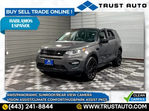 Gray 2016 Land Rover Discovery Sport HSE AWD SUV w/Vision Assist/Climate Comfort/HUD Park Assist Pkg for sale in Sykesville, MD
