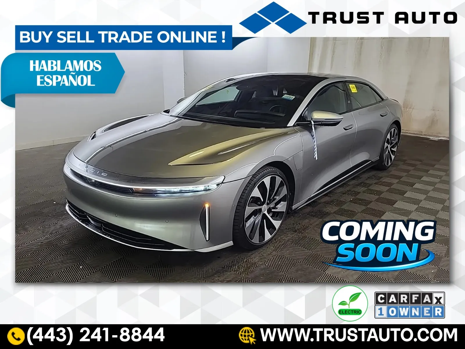Silver 2023 Lucid Air Grand Touring for sale in Sykesville, MD