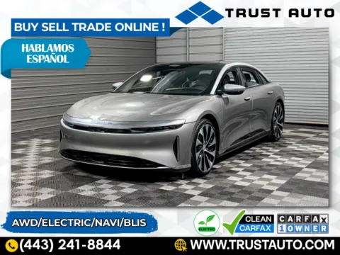 Silver 2024 Lucid Air Grand Touring AWD Electric Luxury Sedan for sale in Sykesville, MD