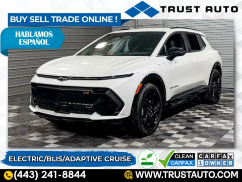 White 2024 Chevrolet Equinox EV RS Electric SUV for sale in Sykesville, MD