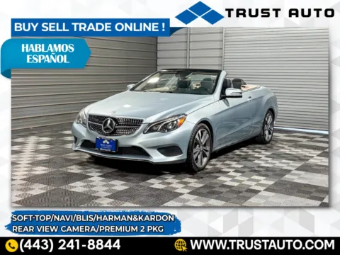 Silver 2017 Mercedes-Benz E-Class E 400 Soft-Top Convertible w/Premium 2 Pkg for sale in Sykesville, MD