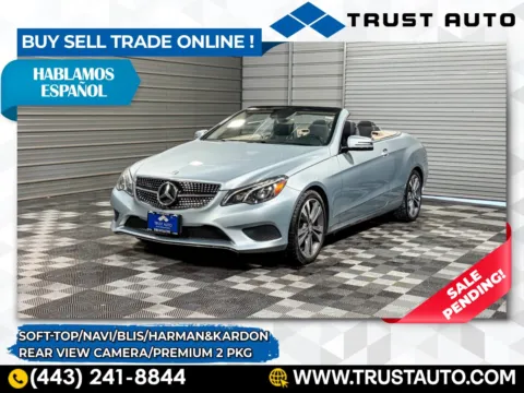 Silver 2017 Mercedes-Benz E-Class E 400 Soft-Top Convertible w/Premium 2 Pkg for sale in Sykesville, MD
