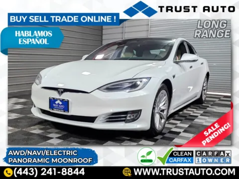 White 2019 Tesla Model S Long Range AWD Electric Luxury Sedan for sale in Sykesville, MD