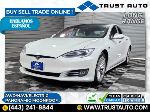 White 2019 Tesla Model S Long Range AWD Electric Luxury Sedan for sale in Sykesville, MD