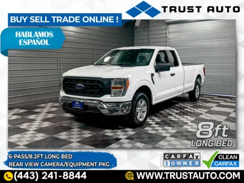 White 2021 Ford F-150 XL 4WD SuperCab Pickup Truck w/Equipment Pkg for sale in Sykesville, MD