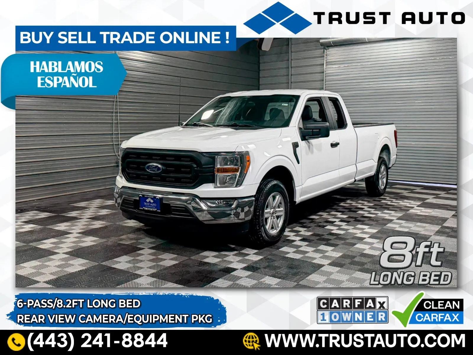 White 2021 Ford F-150 XL SuperCab Pickup Truck w/Equipment Pkg for sale in Sykesville, MD