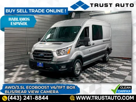 Silver 2020 Ford Transit T-250 Cargo AWD 148'WB Medium Roof 3.5L V6 Ecoboost Minivan/Van for sale in Sykesville, MD