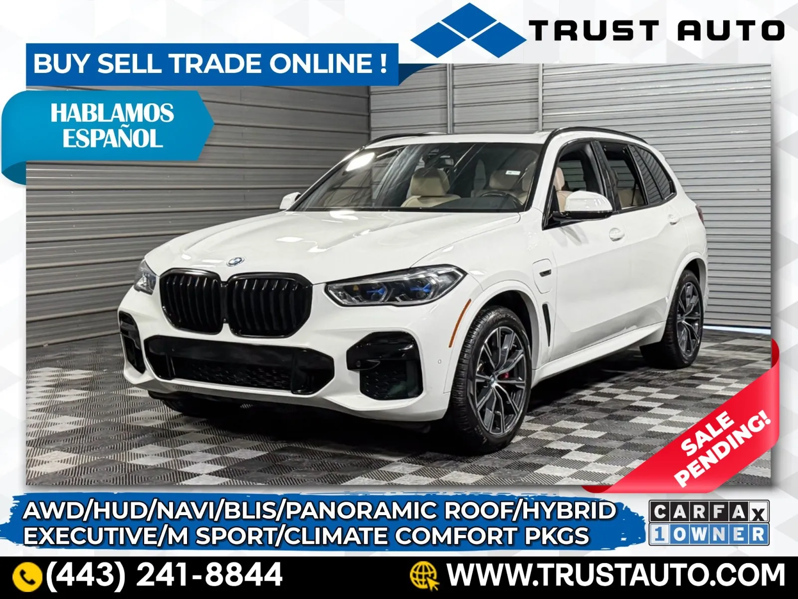 2022 BMW X5 xDrive45e AWD Hybrid Luxury SUV w/M Sport Pkg for sale in Sykesville, MD