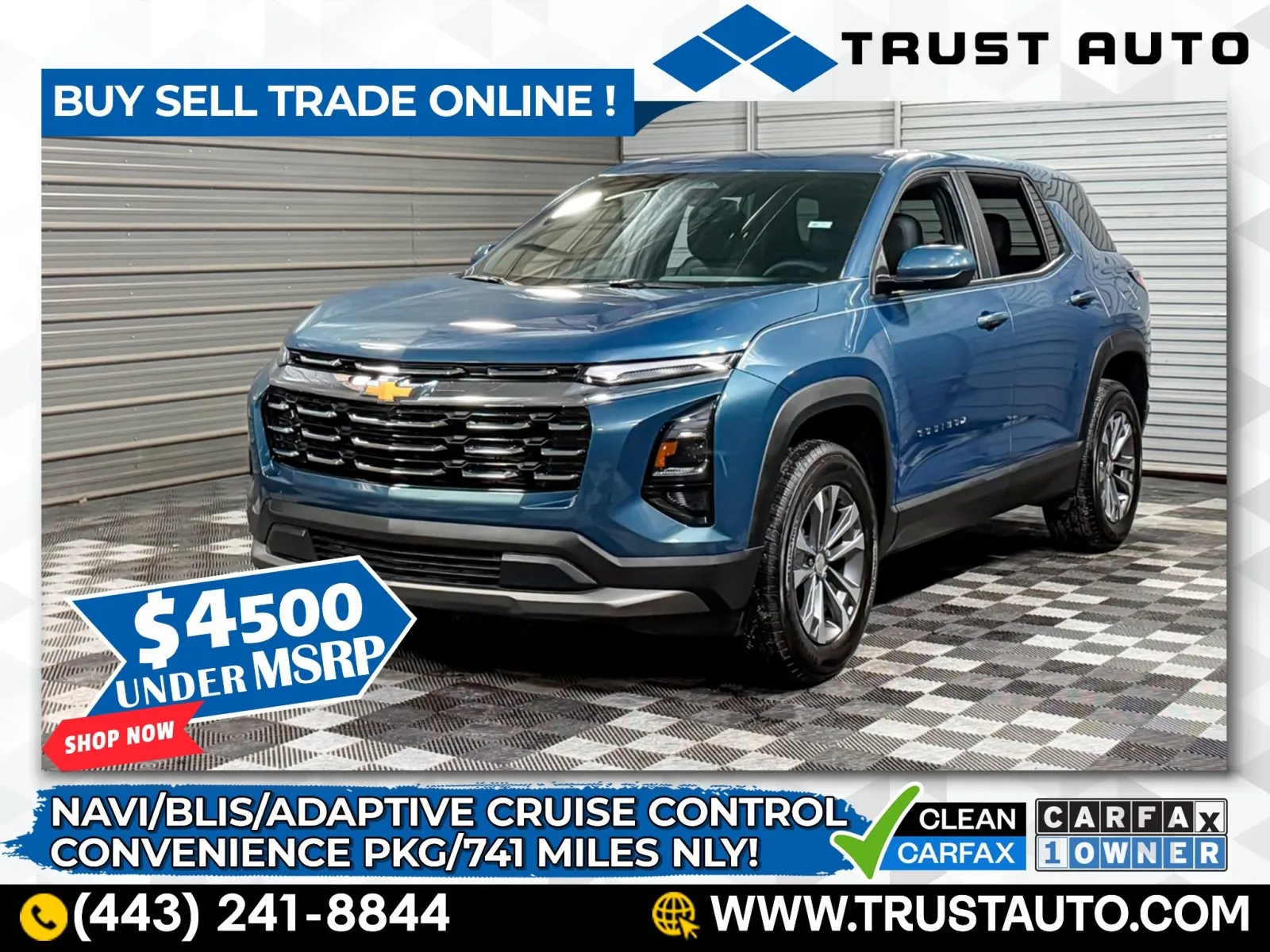 Blue 2026 Chevrolet Equinox LT SUV w/Convenience Pkg for sale in Sykesville, MD