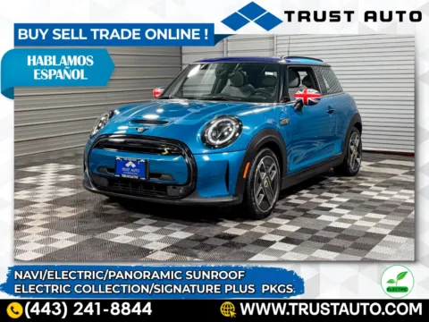 Blue 2022 MINI Hardtop 2 Door Cooper SE Electric Hatchback w/Signature Plus Trim for sale in Sykesville, MD